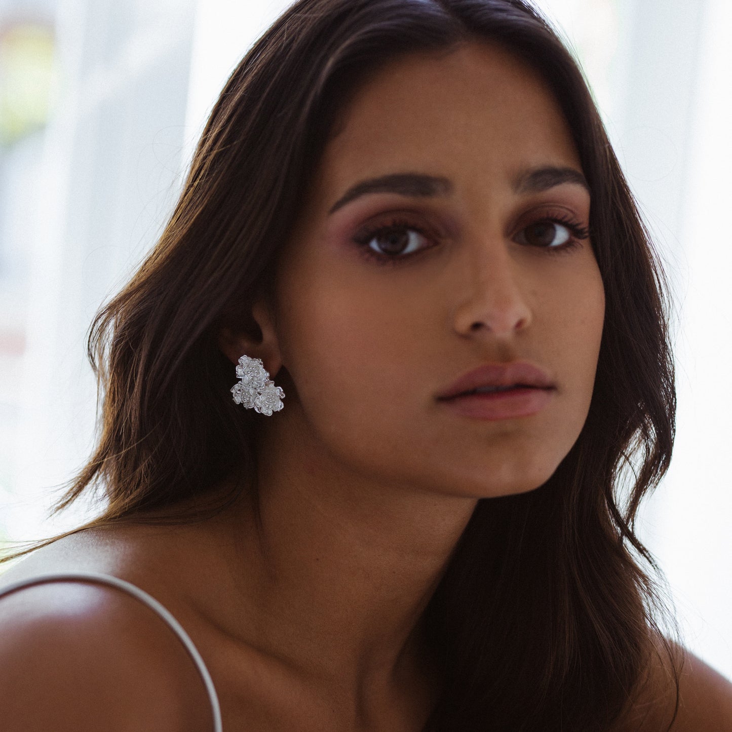 Peony earrings