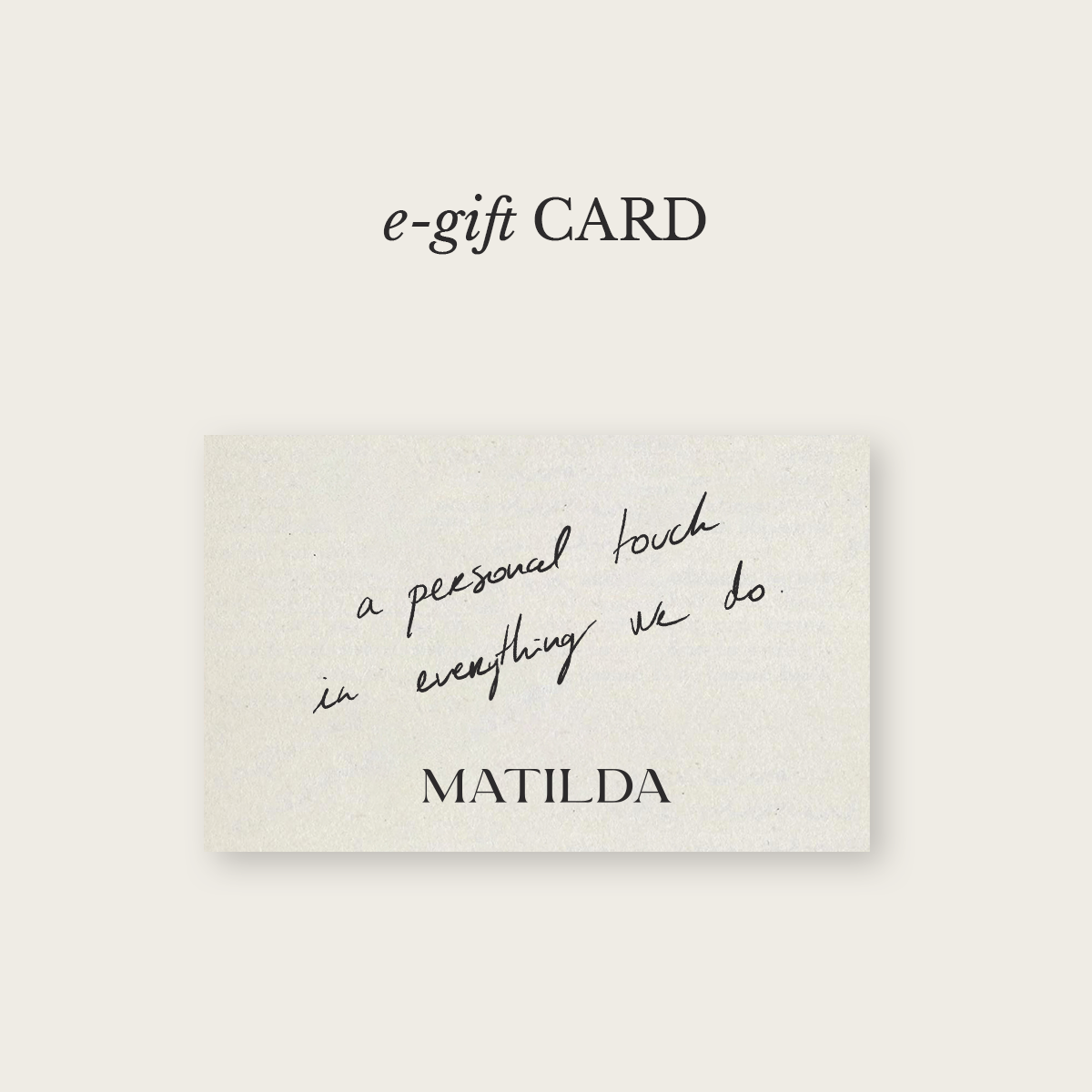 MATILDA e-gift card